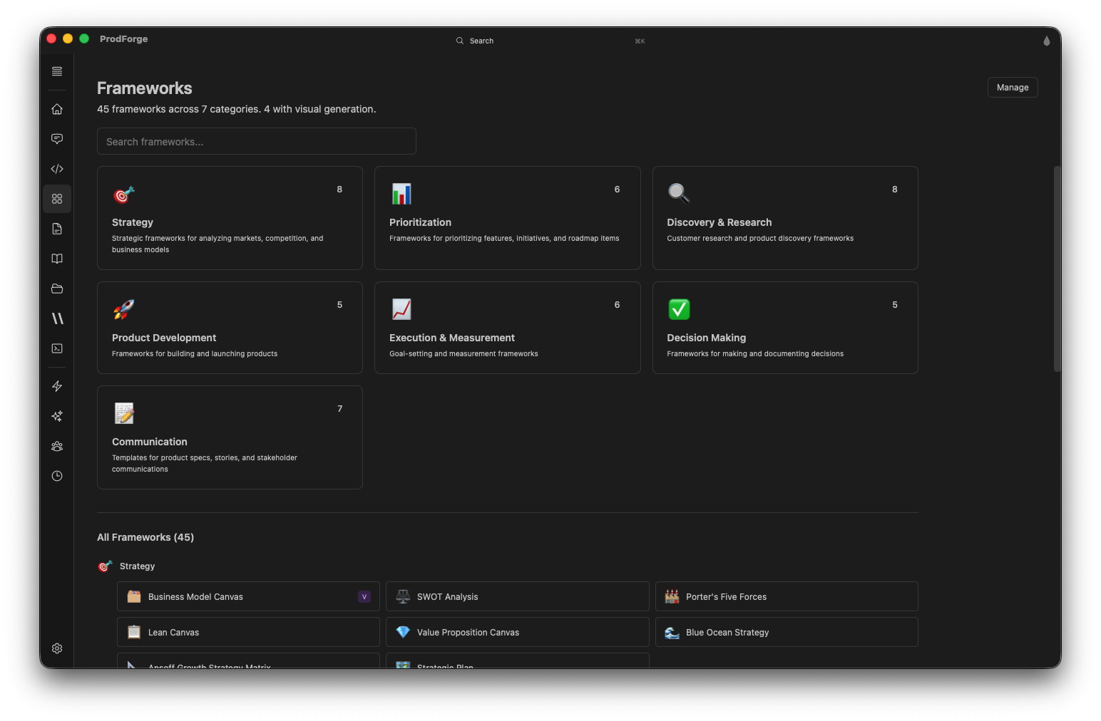 ProdForge Frameworks